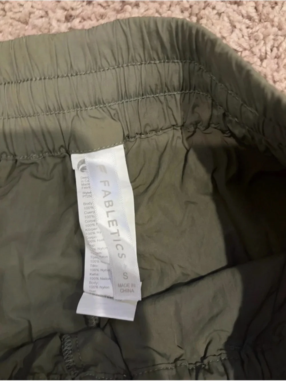Fabletics Men's Olive Cargo Joggers - Picture 5 of 5